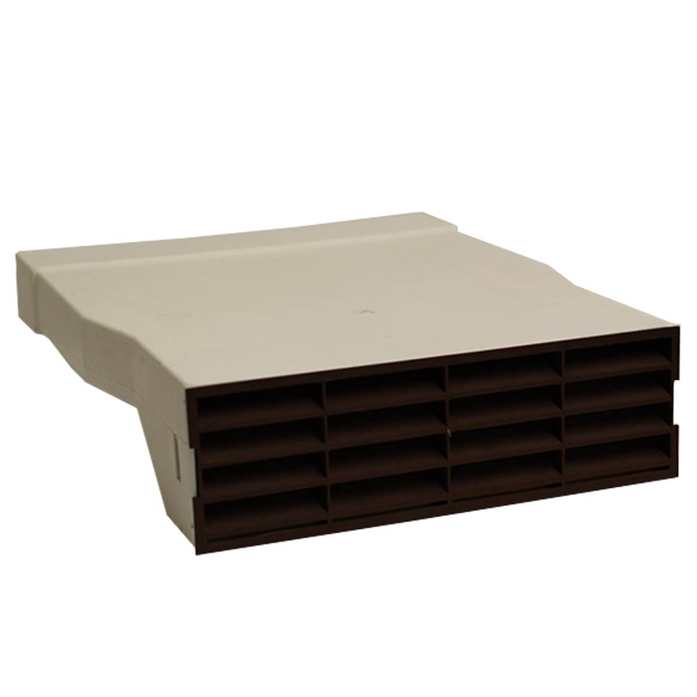 Kair Single Airbrick Adapter 234x29mm With Fitted Grille - Brown
