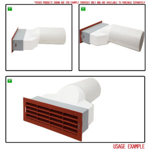 Kair Single Grey Airbrick Without Grille To Fit DUCVKC704 Or DUCVKC714