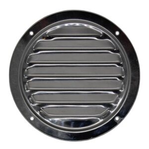 Round Ventilation Grille Stainless Steel - 125mm, Polished Steel
