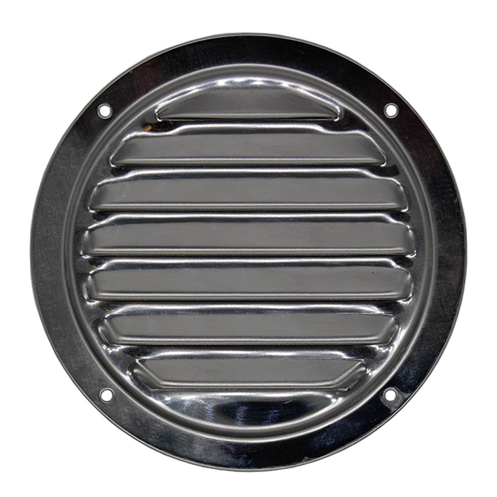 Round Ventilation Grille Stainless Steel - 125mm, Polished Steel