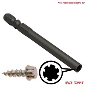Tamper Proof Screw Driver Bit For Use With Power Drivers