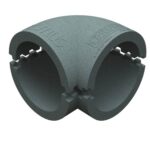 Pack of 12 x Domus Thermal Easipipe Rigid Duct 100mm 90 Insulation Horizontal Bends Grey