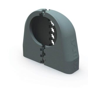Pack of 12 x Domus Thermal Supertube Rigid Duct 204X60mm Insulation Fixed Spigot Plenum Grey
