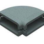 Pack of 4 x Domus Thermal Supertube Rigid Duct 204X60mm 90 Insulation Horizontal Bend Grey
