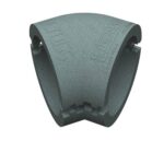 Pack of 3 x Domus Thermal Easipipe Rigid Duct 150mm 45 Degree Insulation Horizontal Bends Grey