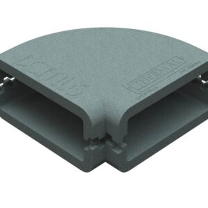 Pack of 7 x Domus Thermal Megaduct Rigid Duct 220X90mm 90 Insulation Horizontal Bends Grey
