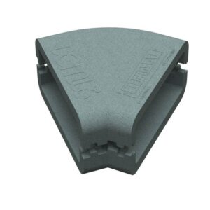 Pack of 5 x Domus Thermal Megaduct Rigid Duct 220X90mm 45 Insulation Horizontal Bends Grey