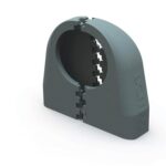Pack of 3 x Domus Thermal Megaduct Rigid Duct 220X90mm Insulation Fixed Spigot Plenums Grey
