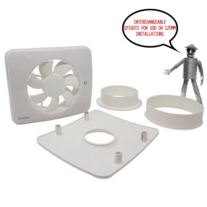 Vent-Axia Pure Air Sense 100mm Bathroom Fan with Odour Sensor Bluetooth Control Humidistat and Timer (479460)