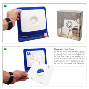 Vent-Axia Pure Air Sense 100mm Bathroom Fan with Odour Sensor Bluetooth Control Humidistat and Timer (479460)