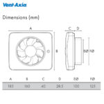 Vent-Axia Pure Air Sense 100mm Bathroom Fan with Odour Sensor Bluetooth Control Humidistat and Timer (479460)
