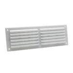 Rytons Louvre Ventilation Grille With Flyscreen - White, 9X3