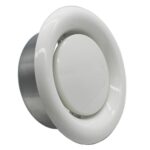 Kair Ceiling Extract Valve White Coated Metal Vent - 100mm