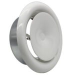 Kair Ceiling Supply Valve White Coated Metal Vent - 125mm