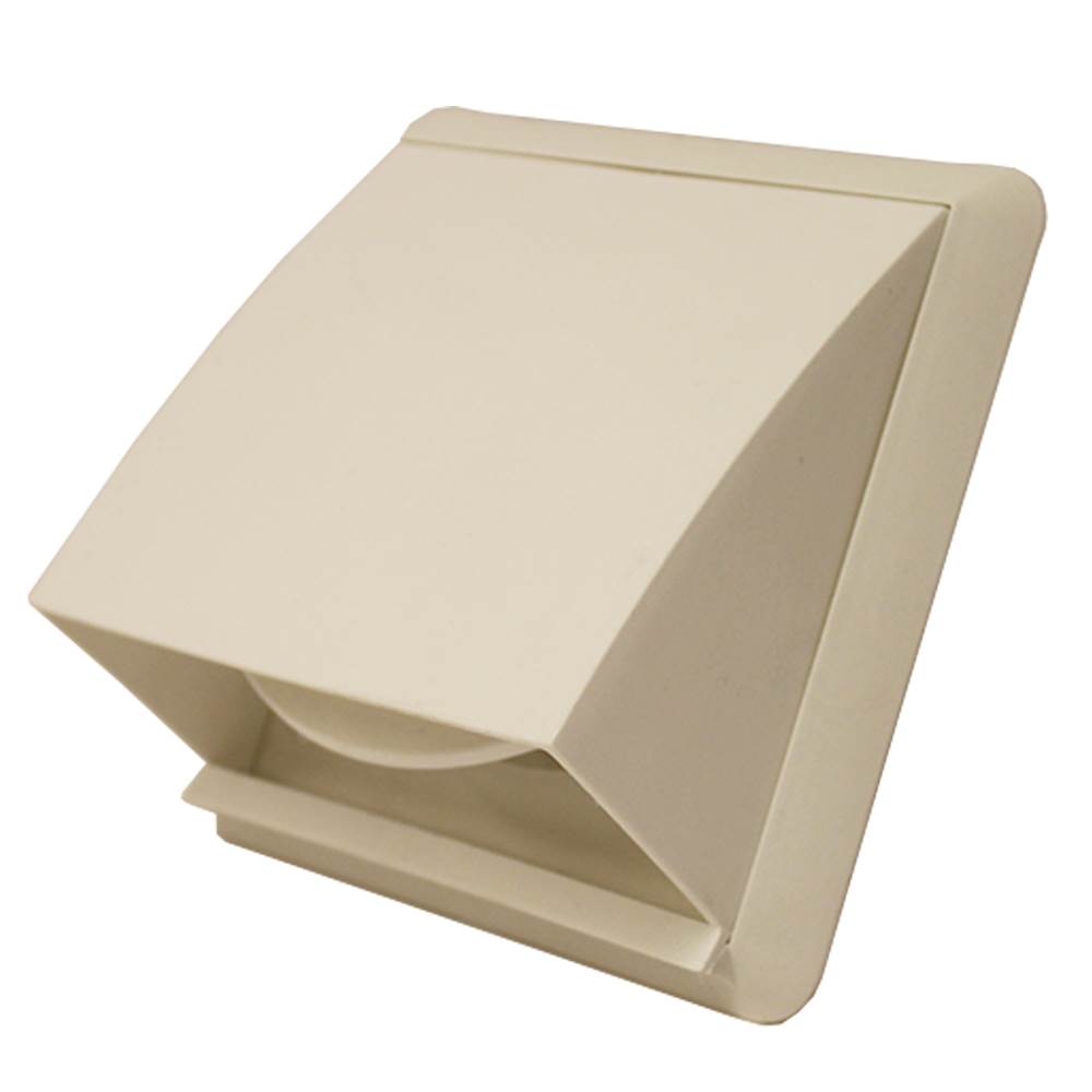 Kair Cowl Vent 110x54mm Rectangular Spigot With Backdraught Shutter - White