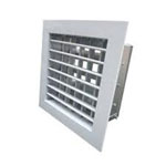 Double Deflection Grille And Damper - Silver, 400X400