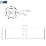 Kair Self-Seal Thermal Ducting - 125mm - 2 Metre Lengths - Box of 6