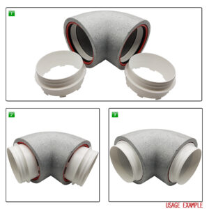 Kair Self-Seal Thermal Ducting - 125mm - 90 Degree Bends - Box of 6