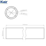 Kair Self-Seal Thermal Ducting - 160mm - 1 Metre Lengths - Box of 6