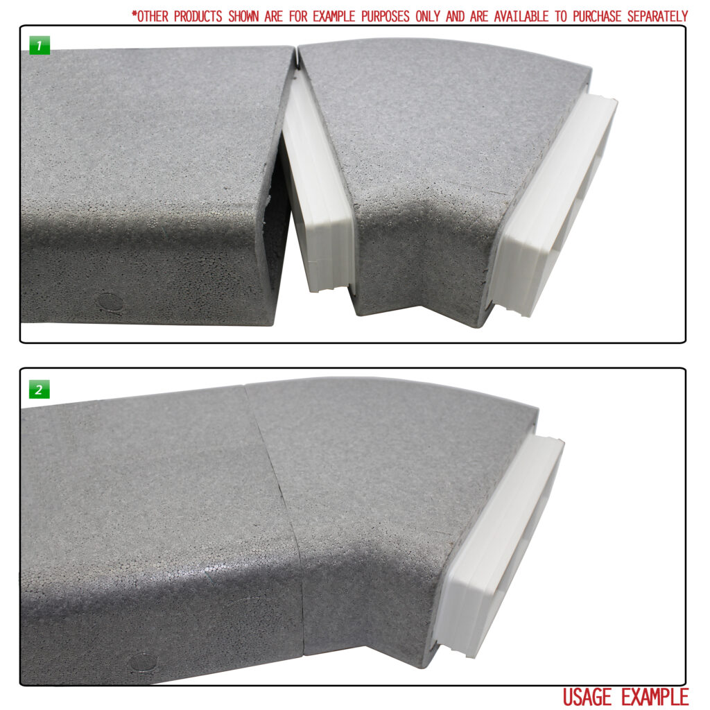 Box of 6 x Kair Self-Seal Thermal Ducting 204X60mm Horizontal 45 Degree Bends Complete With Female Click And Lock Fittings