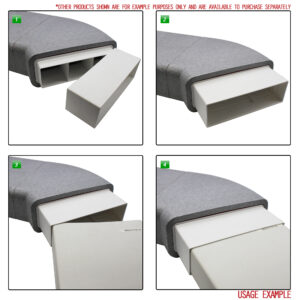 Box of 6 x Kair Self-Seal Thermal Ducting 204X60mm Horizontal 45 Degree Bends Complete With Female Click And Lock Fittings