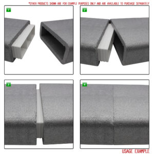 Box of 6 x Kair Self-Seal Thermal Ducting 220X90mm 1 Metre Lengths Complete With 1 Male Duct To Duct Connector