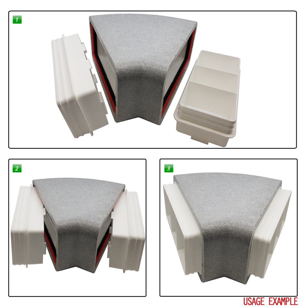 Box of 6 x Kair Self-Seal Thermal Ducting 220X90mm Horizontal 45 Degree Bend Complete With Female Click And Lock Fittings
