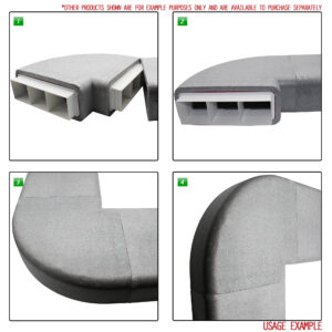 Box of 6 x Kair Self-Seal Thermal Ducting 204X60mm Horizontal 90 Degree Bend Complete With Female Click And Lock Fittings