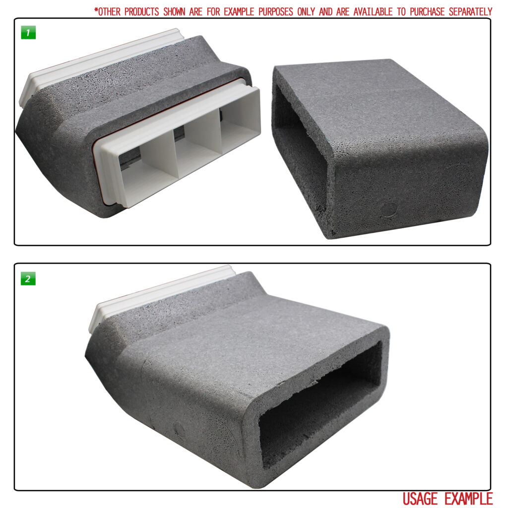 Box of 6 x Kair Self-Seal Thermal Ducting 220X90mm Vertical 45 Degree Bends With Female Click & Lock Fittings