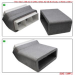 Box of 6 x Kair Self-Seal Thermal Ducting 220X90mm Vertical 45 Degree Bends With Female Click & Lock Fittings