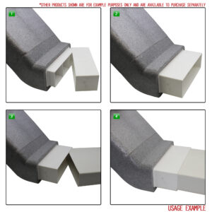 Box of 6 x Kair Self-Seal Thermal Ducting 220X90mm Vertical 45 Degree Bends With Female Click & Lock Fittings