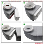 Box of 6 x Kair Self-Seal Thermal Ducting 220X90mm To 125mm Dia Plenums With Female Click & Lock Fittings