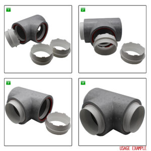 Kair Self-Seal Thermal Ducting - 125mm - T-Pieces - Box of 6