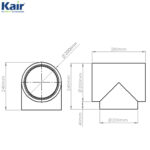 Kair Self-Seal Thermal Ducting - 160mm - T-Pieces - Box of 6