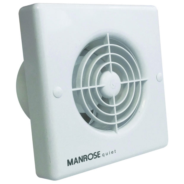 Manrose QF Quiet Extractor Fan For Bathrooms and Toilets - 100mm, Timer