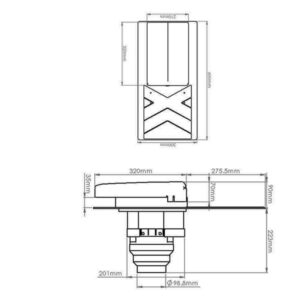 Slate Vent Pitched Roof Ventilator Grey Multi Spigot Connection 100-125-150mm