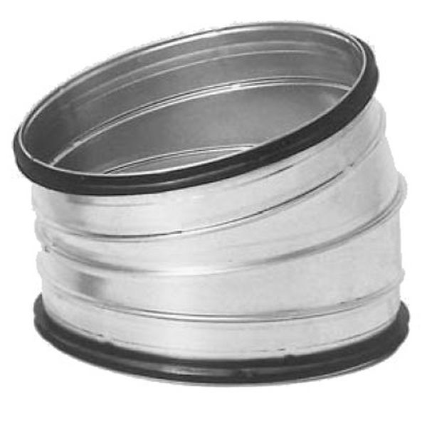Galvanised Bend – 15 Degree Fabricated - 315mm, Rubber Seal