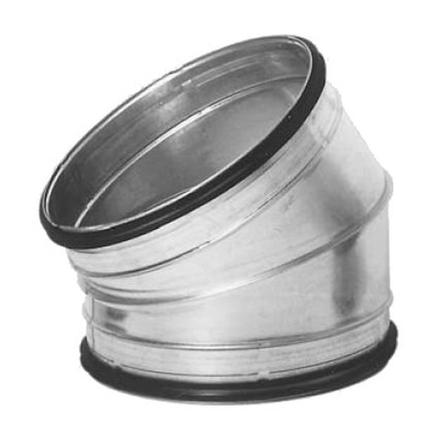Galvanised Bend – 30 Degree Fabricated - 500mm, Rubber Seal