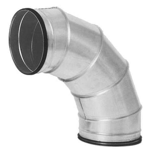 Galvanised Long Bend – 90 Degree Fabricated - 400mm, Rubber Seal