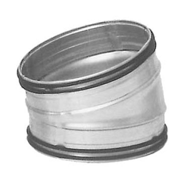 Galvanised Bend – 15 Degrees Pressed - 224mm, Rubber Seal