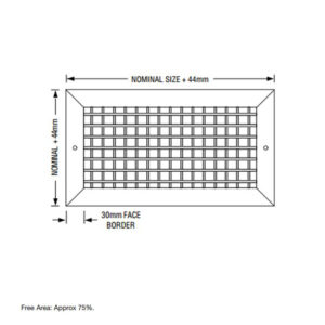 Single Deflection Grille - White - 400X400mm
