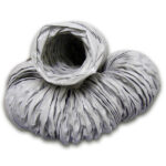 Uninsulated Vinyl Flexible Ducting Hose 6m Length - 224mm