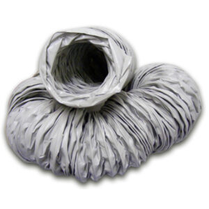 Uninsulated Vinyl Flexible Ducting Hose 6m Length - 224mm