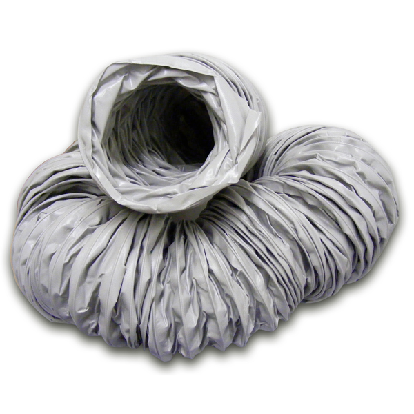 Uninsulated Vinyl Flexible Ducting Hose 6m Length - 100mm