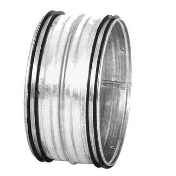 Galvanised Duct Coupling Connector - 500mm, Rubber Seal