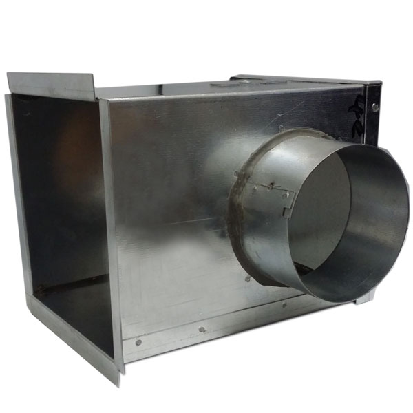Galvanised Plenum Box Side Entry - 400mm, 400