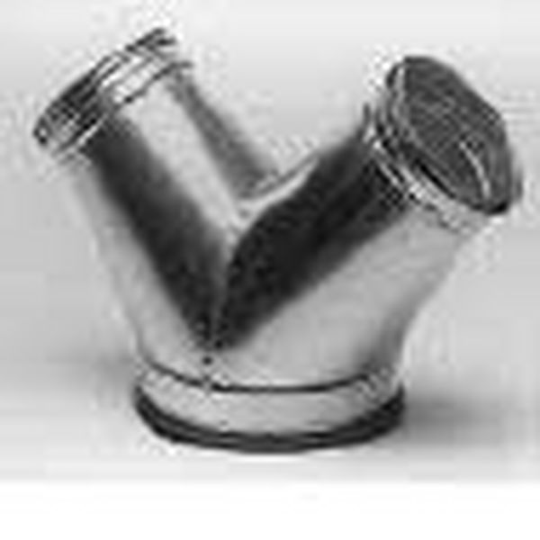 Galvanised Twin Bend 45 Degrees - 300mm, Rubber Seal