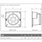 Domus DX6PR Size 6 Pitched Roof Supply and Extract Fan Kit