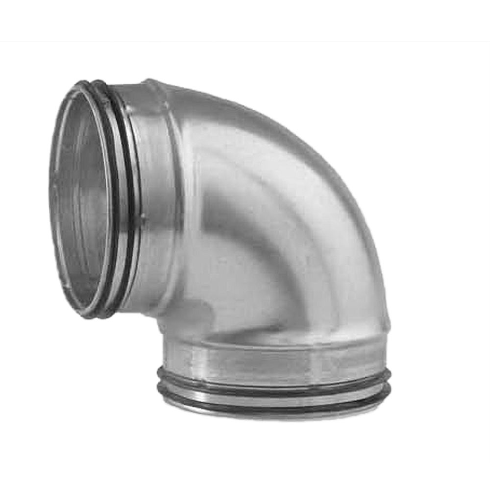 Galvanised Short 90 Degree Bend - Rubber Seal