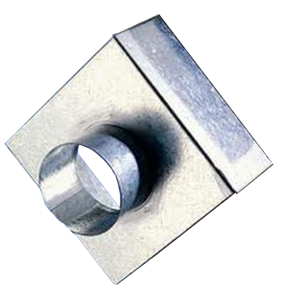 Plenum Box Galvanised Top Entry - 100X100X100